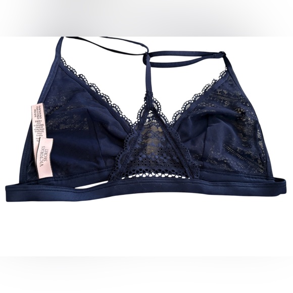 VICTORIA’S SECRET Bralette in Dark blue lace. NWOT - Picture 2 of 6